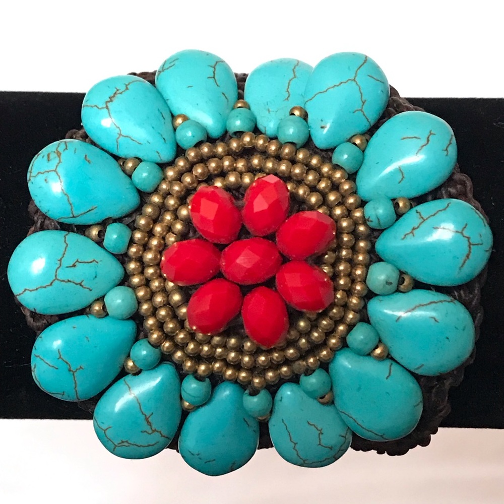 Crochet/ Beaded cuff
